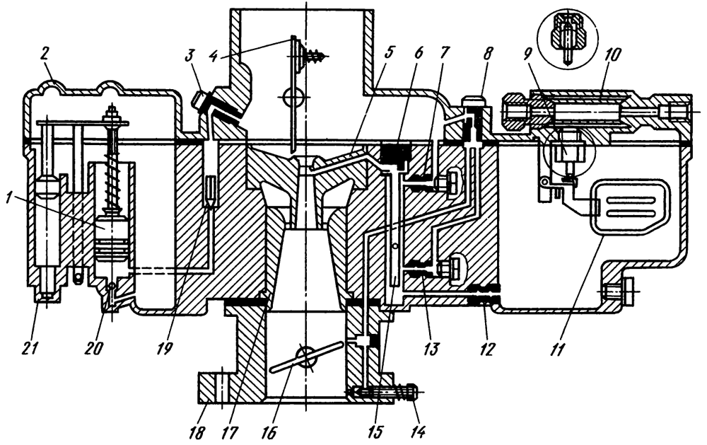 Рис. 48. Схема карбюратора К125Л Рис. 48. Схема карбюратора К125Л Т-130М